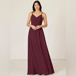 Azazie “Blake” Dress in Cabernet (Size 6)